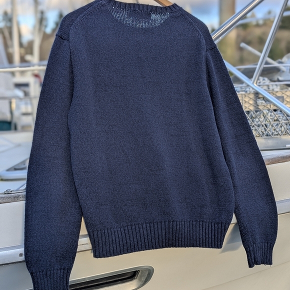 Polo Ralph Lauren | Iconic Classic Bear Crewneck Sweater Large Navy Unisex - Picture 5 of 16